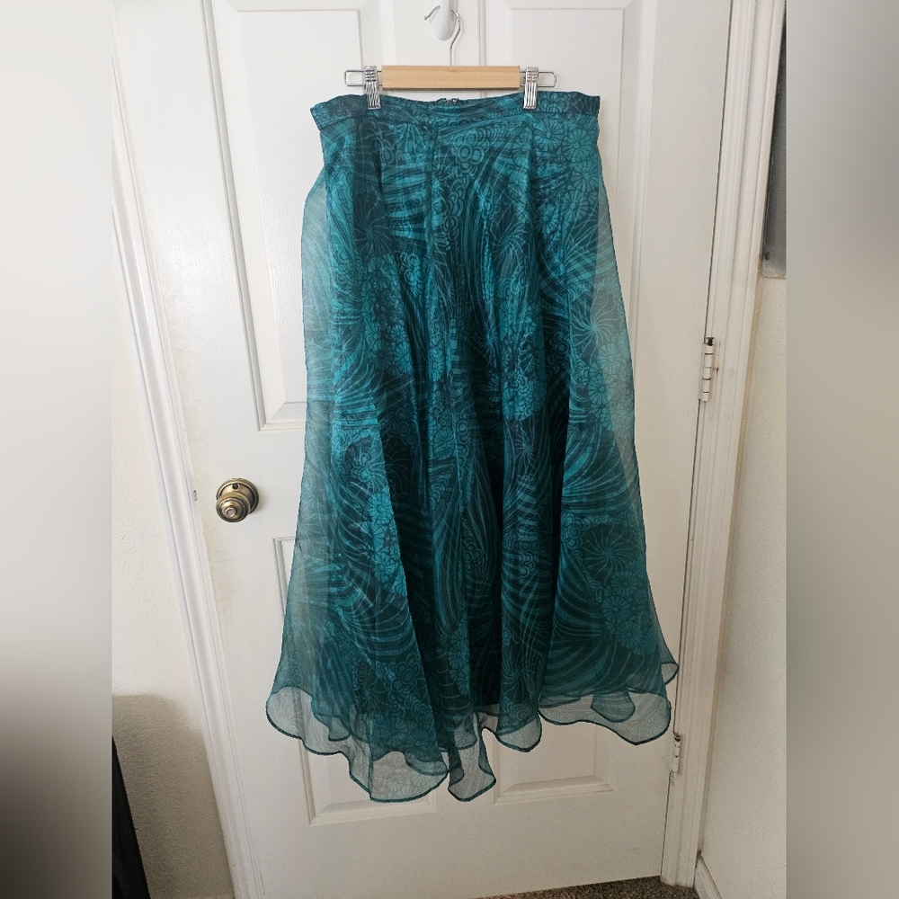 Anthropologie Maeve green Maxi Skirt Size 14